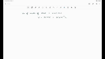 0.450 moles of NaCl are dissolved in 95.0 mL of water. Calculate the molarity of the NaCl solution.