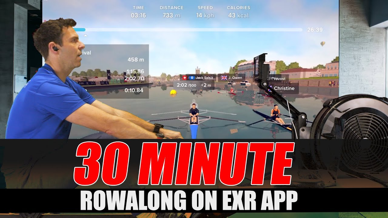 30 minute RowAlong using the EXR App and Concept2 rowing machine