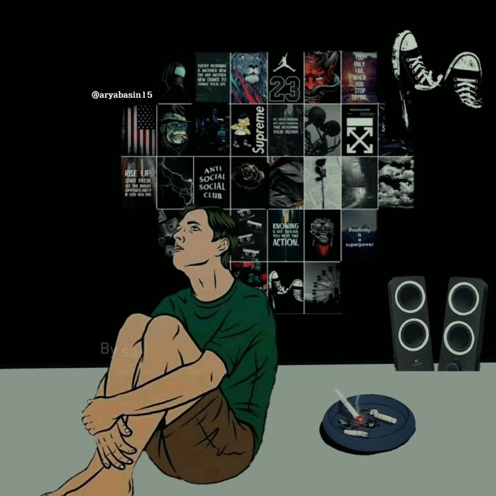 STORY WA animasi Sad boy KEREN
