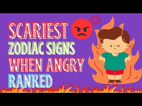 The Scariest Zodiac Signs When Angry Ranked - YouTube