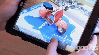 Augmented Reality Tablet App With GPS For Print Advertising - Vespa Example - 900lbs screenshot 3