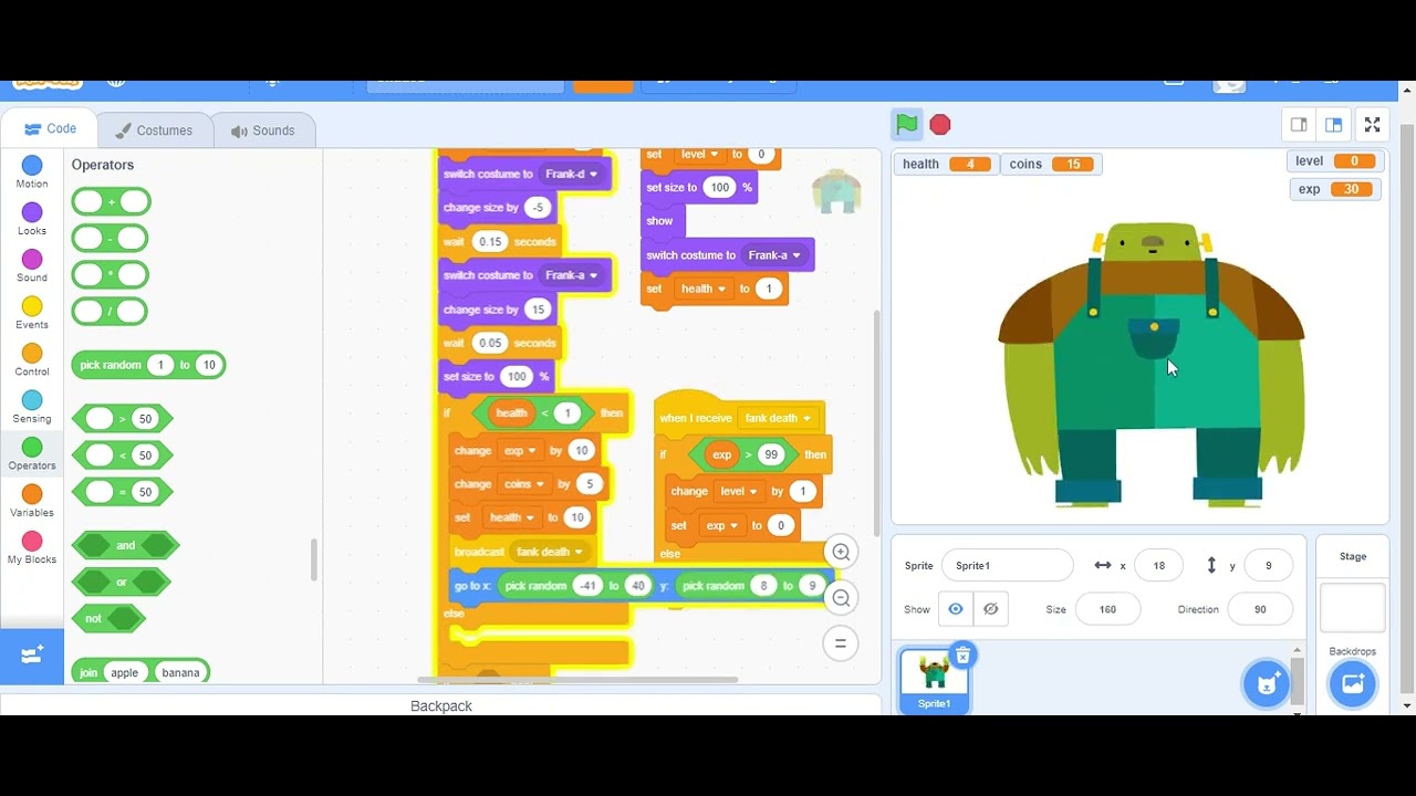 scratch coding project #1 - YouTube