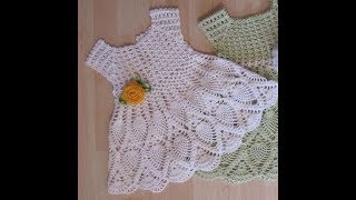 DIY Vestido para bebés a crochet - Patrones gratis