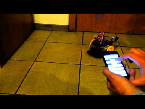 Remote control with smartphone and HC05 bluetooth module