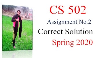 CS502 Assignment No.2 Solution Spring 2020 /knowledge of world