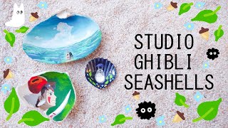 Painting STUDIO GHIBLI Themed Seashells