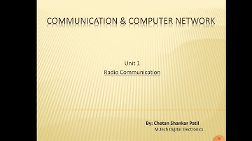 15EE43T UNIT 1, RADIO COMMUNICATION