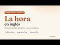 La hora en inglés