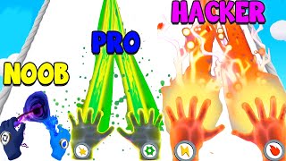UNITED SECRET ELEMENTS! 🌊⛰️🔥 NOOB vs PRO vs HACKER vs GOD in ELEMENTAL GLOVES screenshot 1