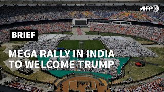 Spectators dance, cheer at mega Trump rally in India | AFP