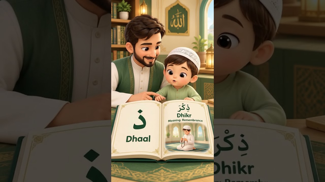 Dhaal is for Dhikr | Arabic Alphabet for Kids | ذ — Dhikr | Islamic Kids Learning#shorts #kids