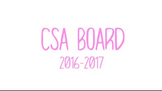 CSA Spring 2016 Board Introduction