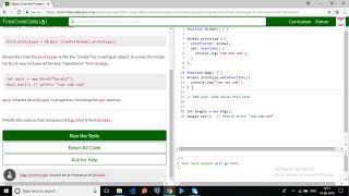 freeCodeCamp-Set the Child's Prototype to an Instance of the Parent