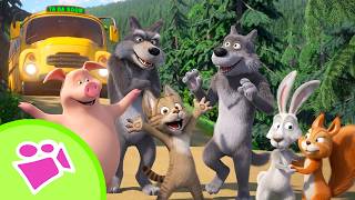 tadaboom english wheels bus funny road trip songs kids masha