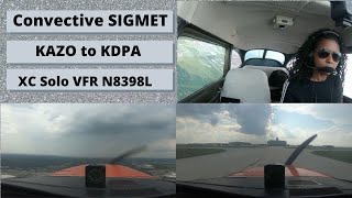 Dodging Thunderstorm Cells - 2nd Leg - Kalamazoo, MI to DuPage - XC Solo - Cessna 172 screenshot 5