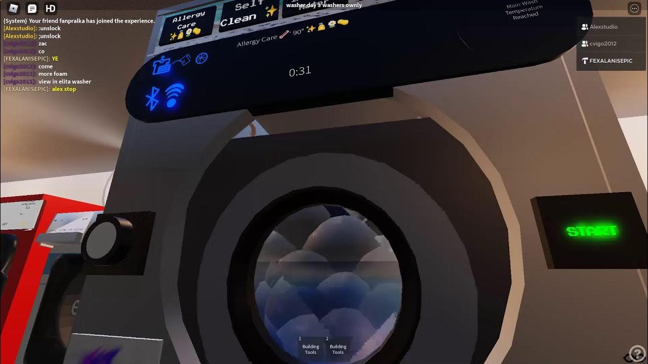 ROBLOX WASHING MACHINE WASHER DAY LIVE STREAM YouTube