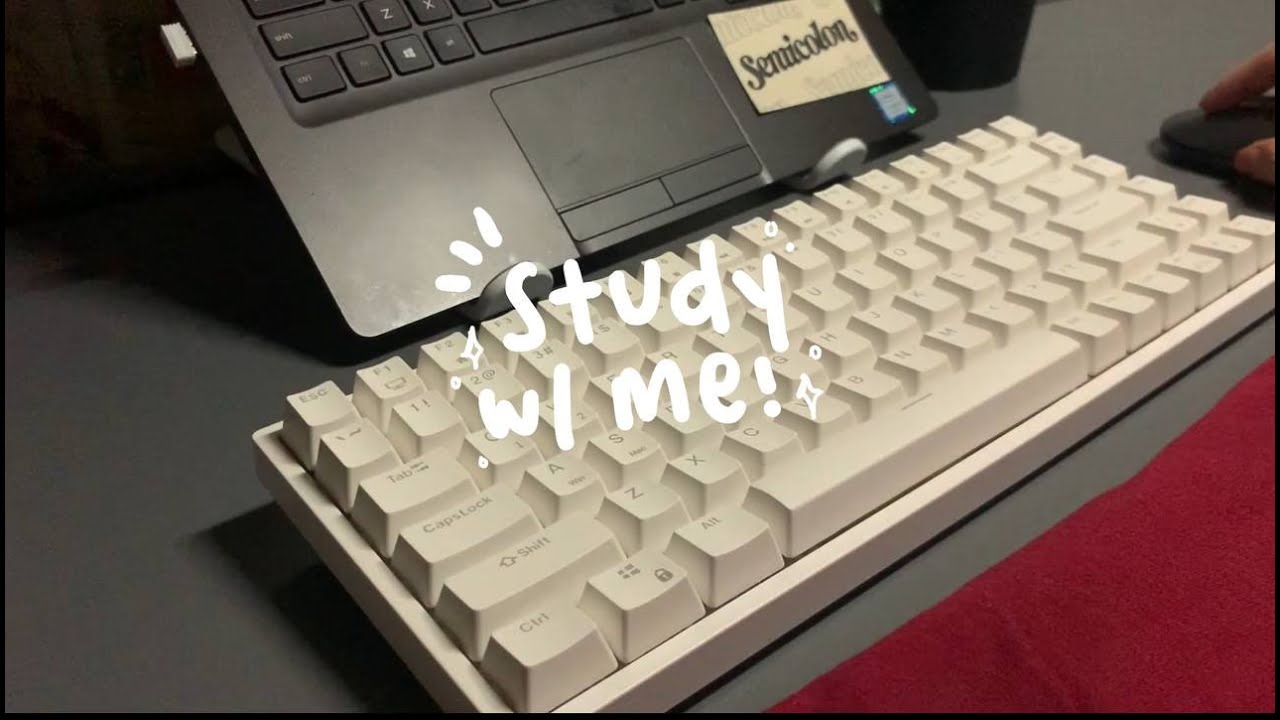 💫 real time 1 hour study with me | mechanical keyboard typing asmr (rk84, no music + progress bar)