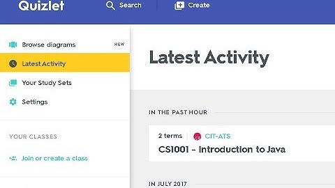 Quizlet - Logging On and Creating a Set