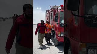 Balochistan: Massive fire in customs warehouse burns goods worth billions - BBC URDU