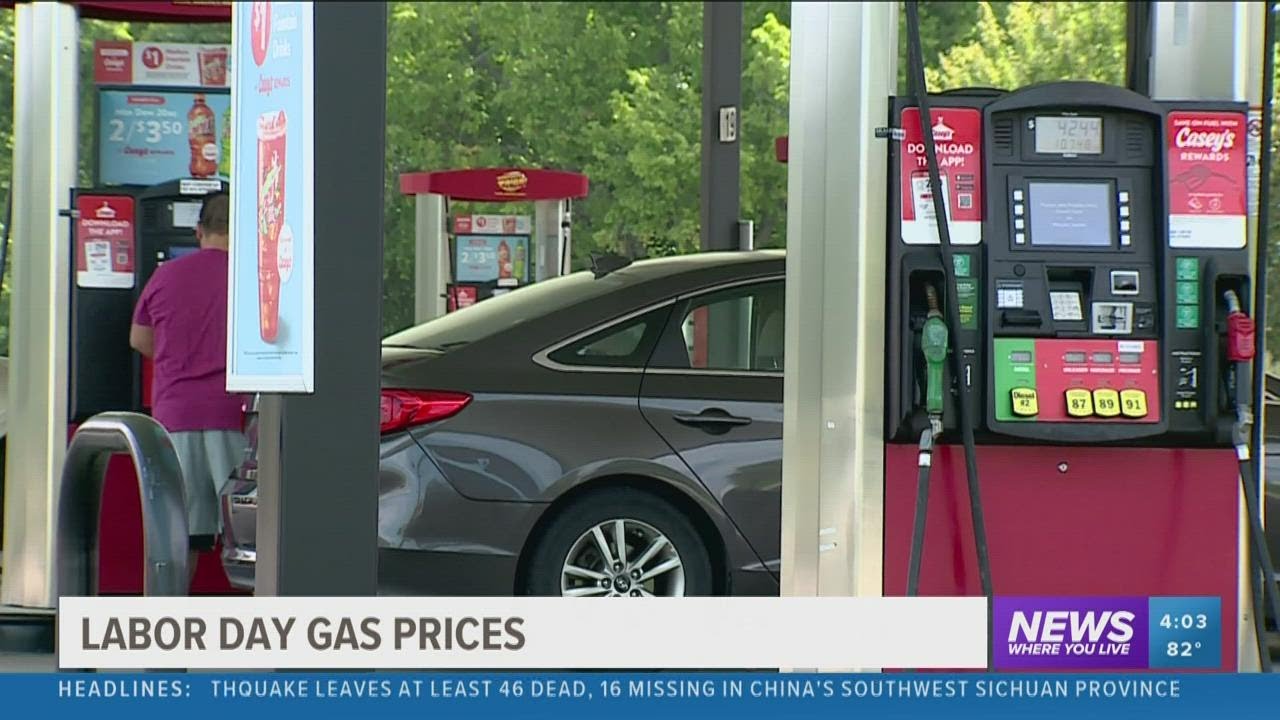 Gas prices down during Labor Day weekend - YouTube