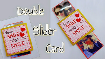 Double Slider Card/Double Slider Card for Scrapbook/ Scrapbook making ideas