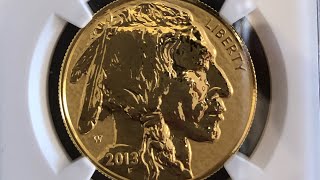 2013 1Oz Reverse Proof Gold Buffalo , Back From Grading With Numistacker