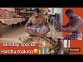 Sunday special 😋 பரோட்டா😋கறிக்குழம்பு🍗 | gym master to parotta master 😉