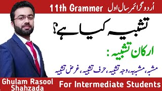 Tashbeeh in Urdu Grammer | Urdu Grammer | 1St Year Grammer | تشبیہ کیا ہے