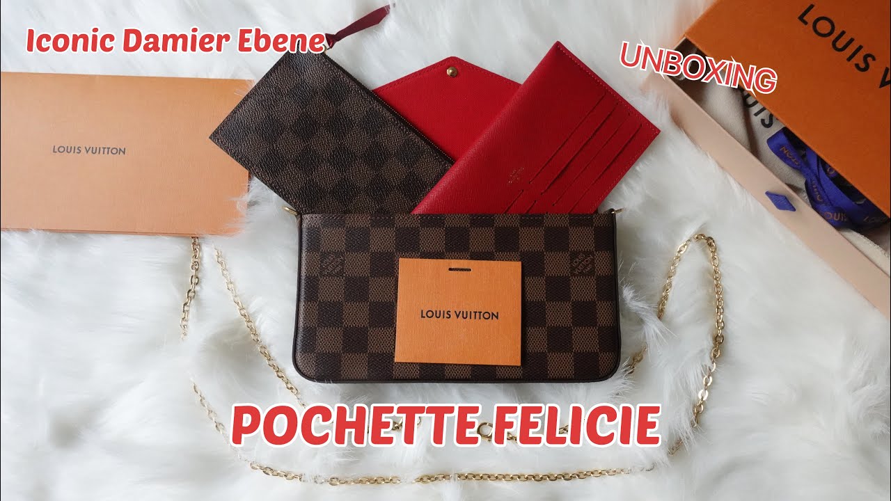 Louis Vuitton FELICIE Pochette Damier Ebene Stud  Louis vuitton felicie  pochette, Louis vuitton felicie, Félicie pochette