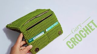 محفظه كروشيه بجيب مزدوج من الداخل/crochet wallet/billetera de ganchillo/кошелек крючком