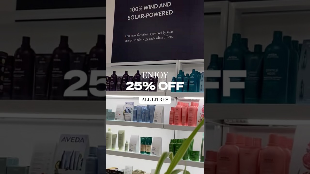 Stock up on all your Aveda faves with 25% off all litres! 