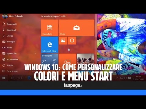 Video: Come Cambiare Il Colore Del Menu Start