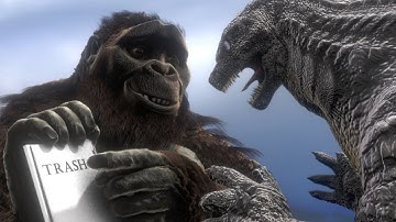Godzilla is Trash -- Fan Animation #godzilla #kong #kingkong #kaiju #parody #skipping #jigging