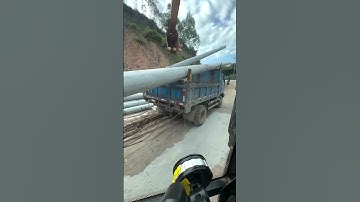 The process of transporting electricity poles. #shorts