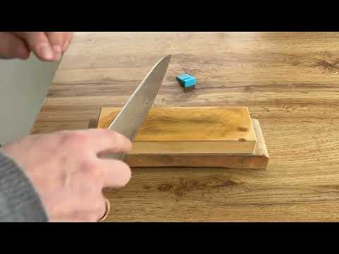 Grinding a micro bevel on a new knife
