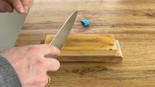 Grinding a micro bevel on a new knife