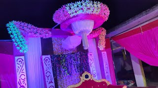 how making 10 × 10 Get Decoration new Jamal stage || Full Details Decoration | New Flower Decoration