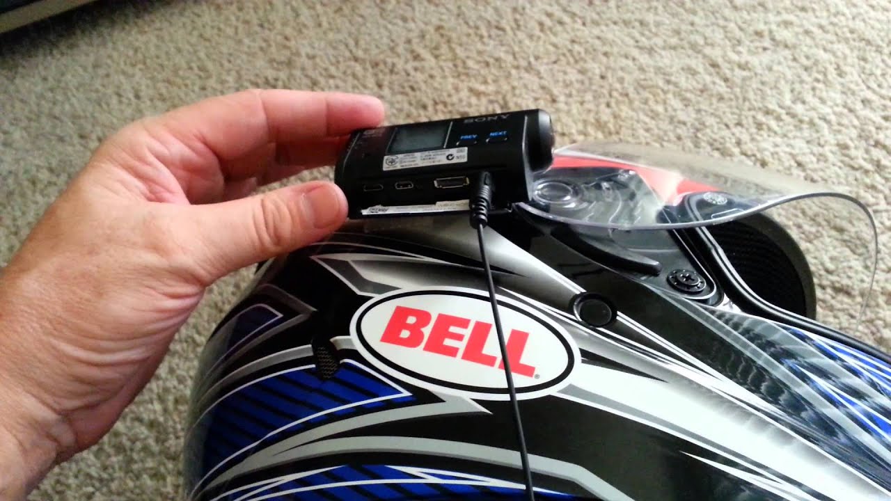 Sony Action Cam HDR-AS15 Mounted On My Helmet - YouTube