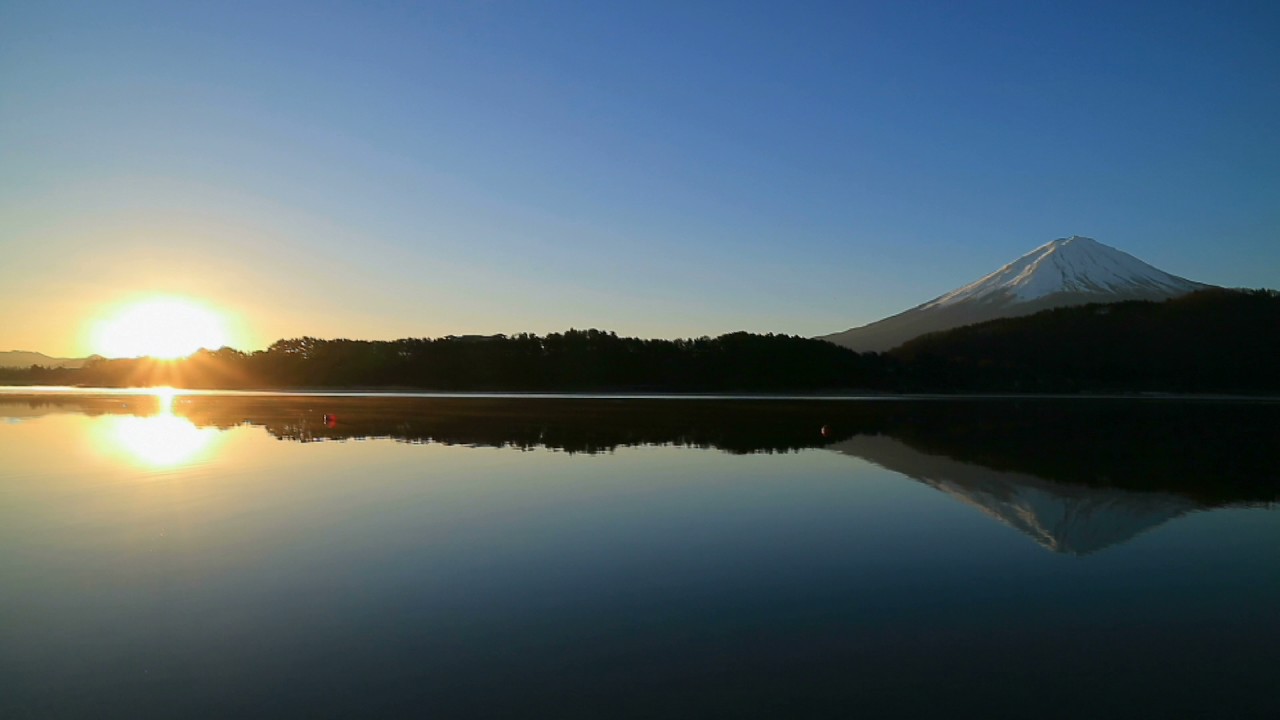 河口湖大石から初日の出と富士山2 Youtube
