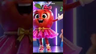 🍎 Super Fast Dancing Apple Girl 🍎✨ | Cute 3D Cartoon Dance Animation #aivideo #magicjump