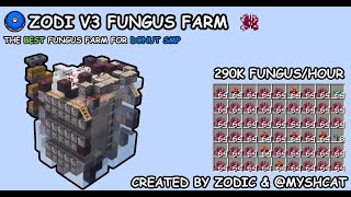 Zodi v3 Fungus | THE BEST FUNGI FARM FOR DONUTSMP | SCHEMATIC SHOWCASE
