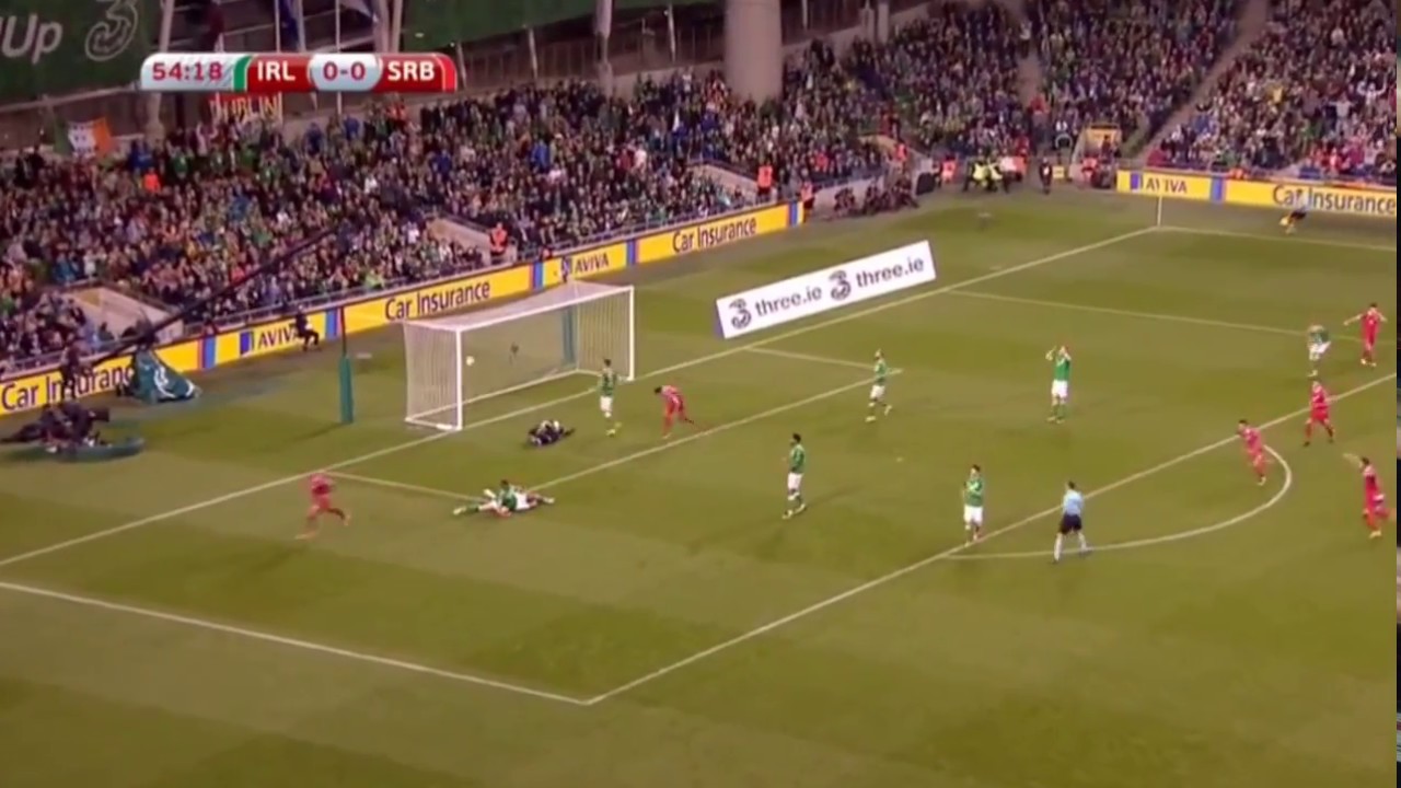 Republic of Ireland vs Serbia Goal   Aleksandar Kolarov