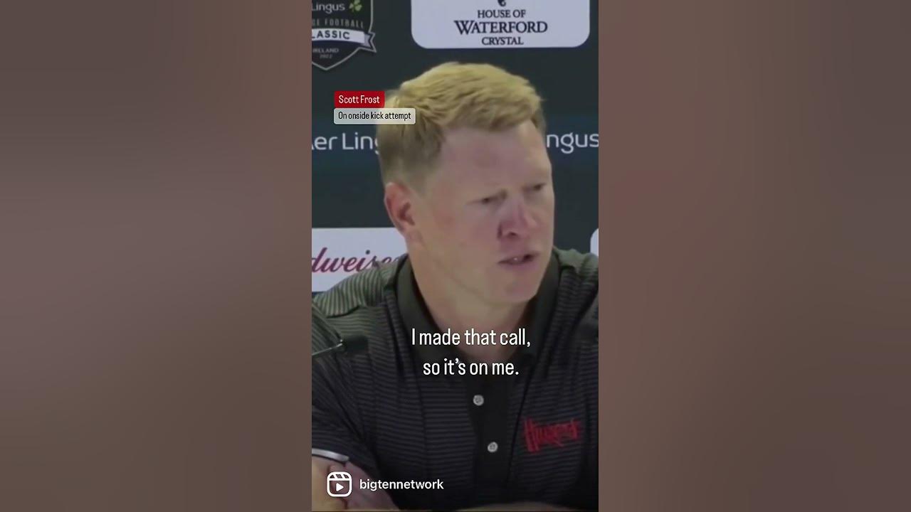 Nebraska's Scott Frost on the Onside Kick vs. Northwestern Big Ten