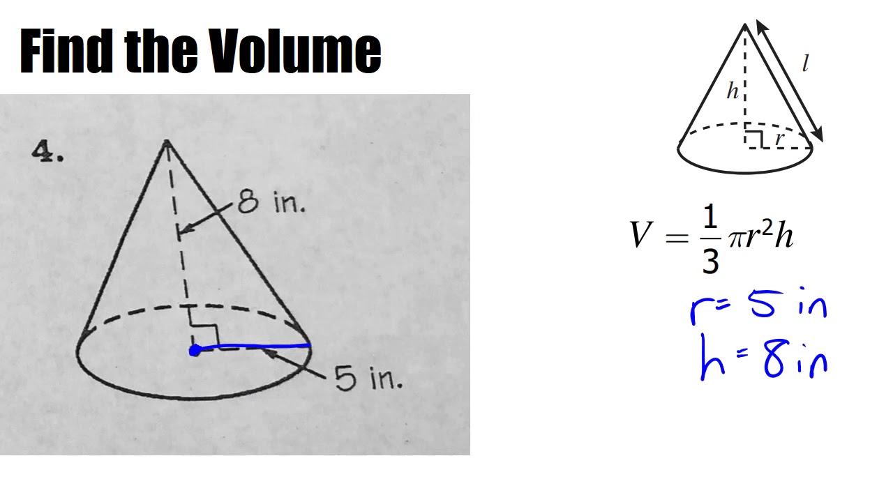 unit volume homework 2 volume of cones