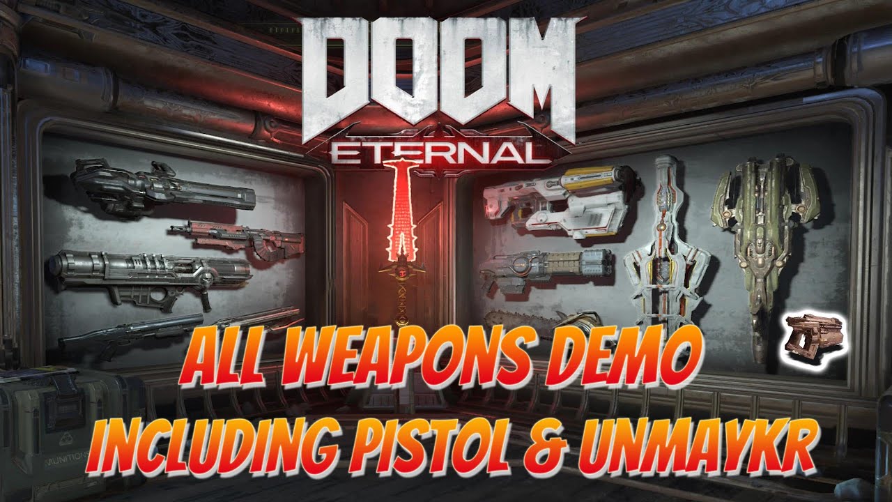 Doom Eternal All Upgraded Weapons Demo, Including Pistol, Unmaykr, and Melee