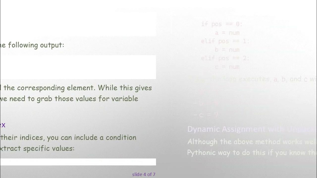 How to Assign Each Element of an Array to Different Variables in Python ...