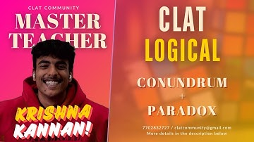 CLAT LOGICAL GRIND | PART - 11 Paradox Questions | 100% ACCURACY || KRISHNA SIR