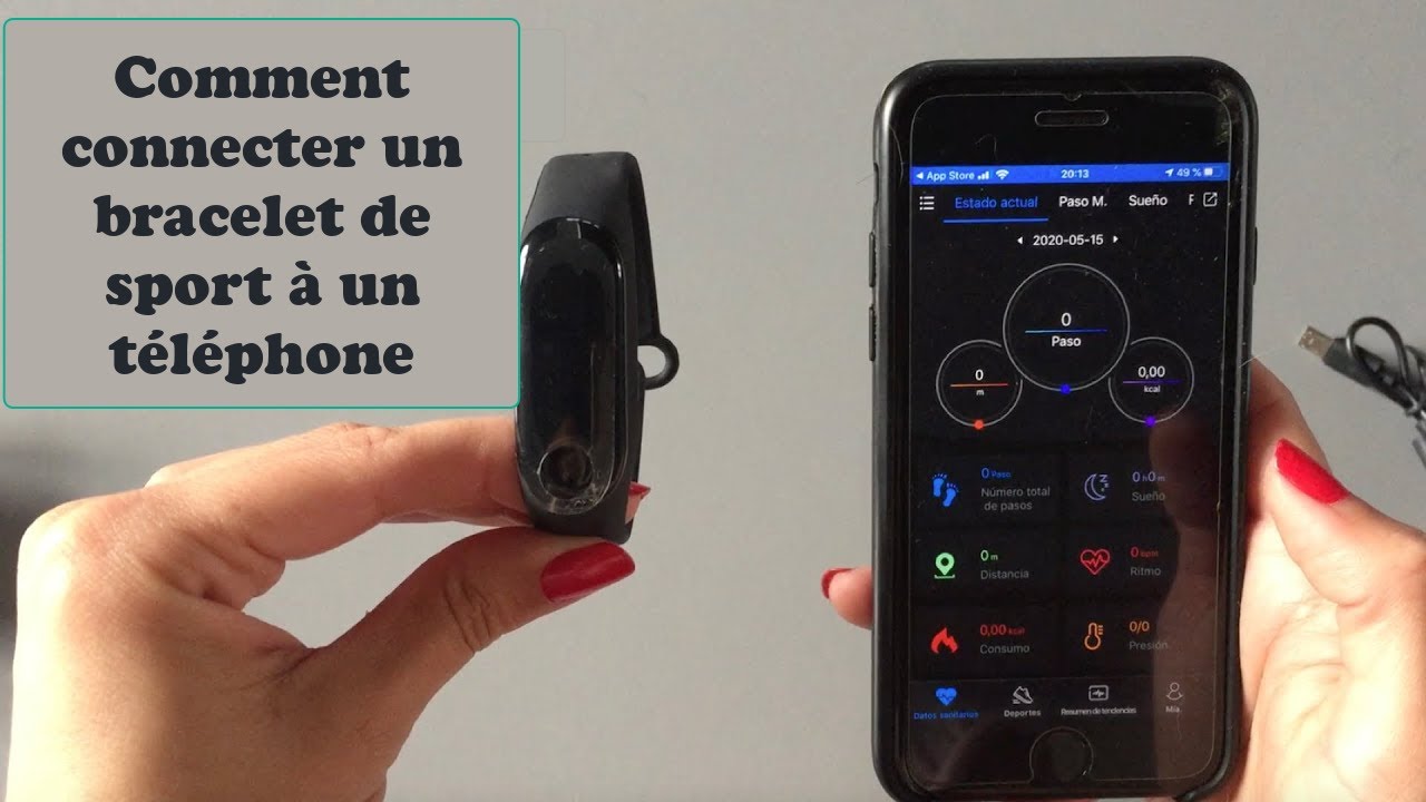 Comment connecter un bracelet de sport à un téléphone - YouTube