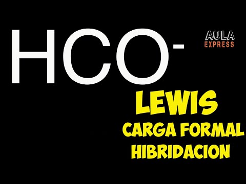QUIMICA Estructura de Lewis ion  Bicarbonato HCO-  Carga Formal e Hibridacion AULAEXPRESS