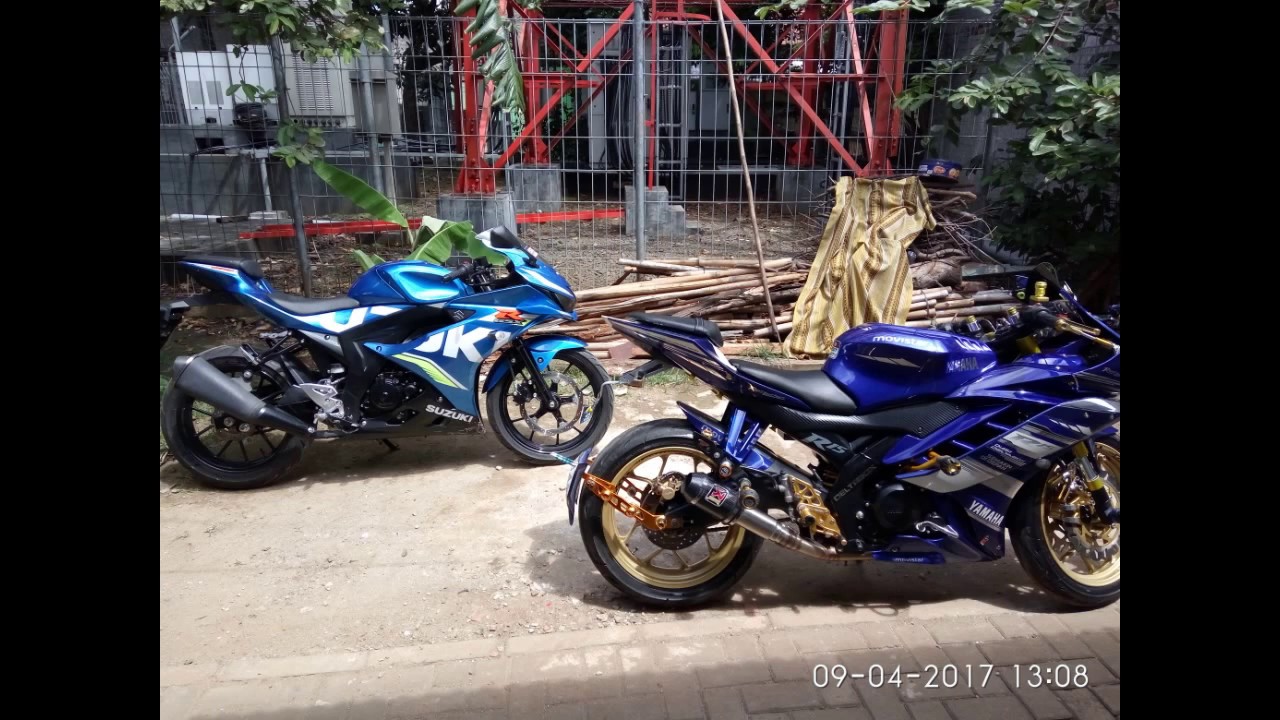 Adu Gantengsuzuki GSXR150 Vs CBR Face Lift Yamaha R15 YouTube